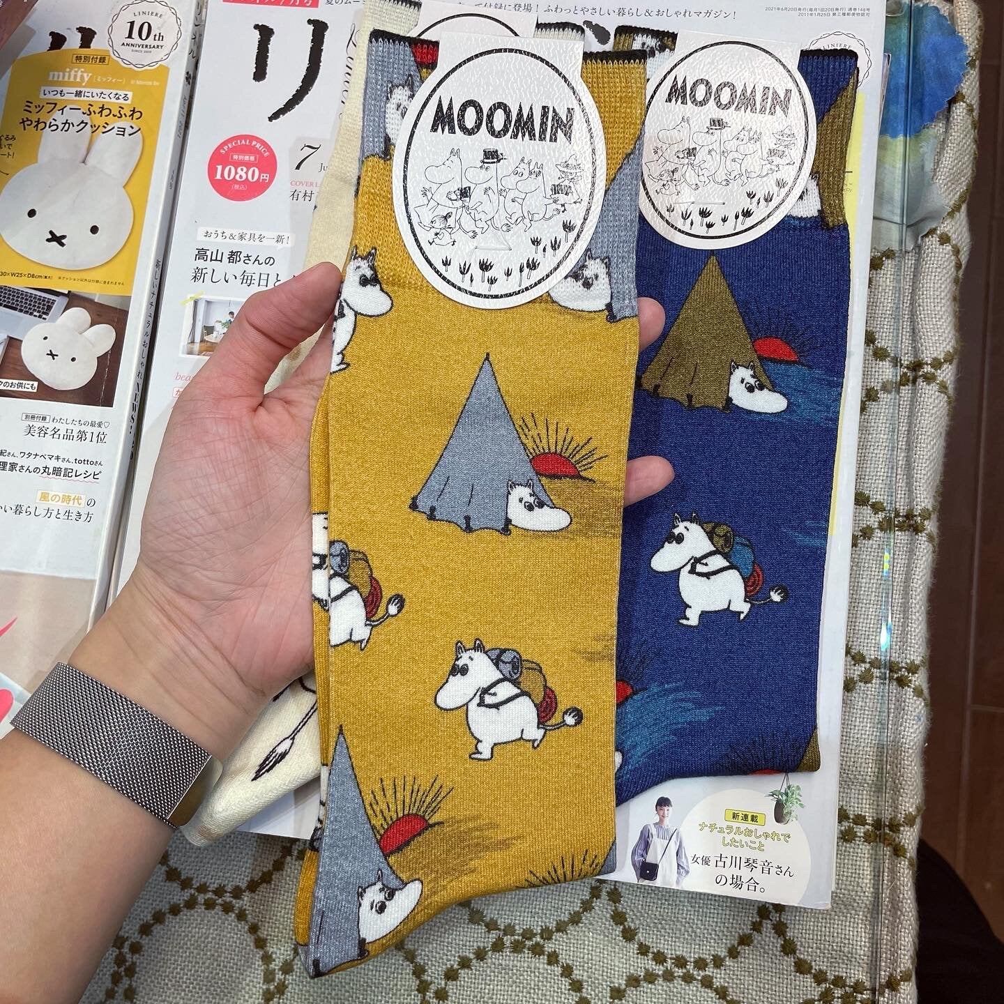 $99 only- Moomin Long Socks, 4 patterns, size 25-27cm, made in Japan