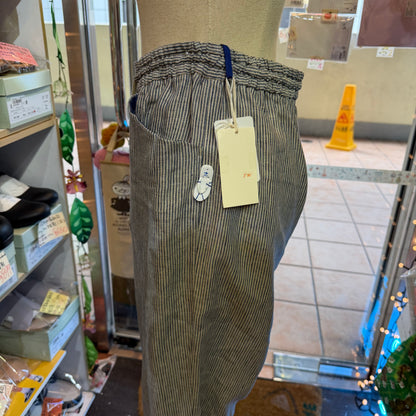 VM Linen Slim Cut Striped Pants, size 3, made in Japan