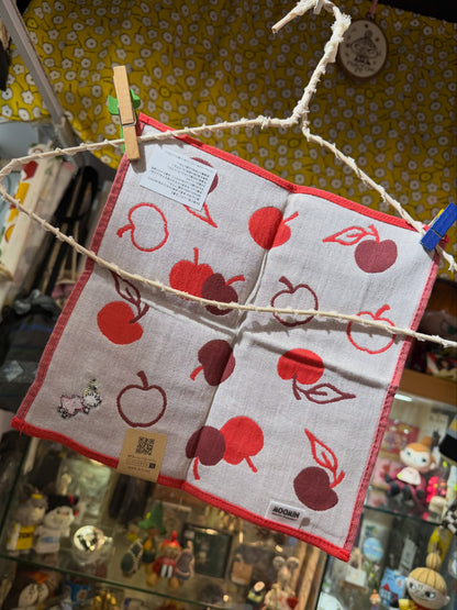 Little My & Apple Triple-Layer Gauze Handkerchief, Towel, Reversible, made in Japan