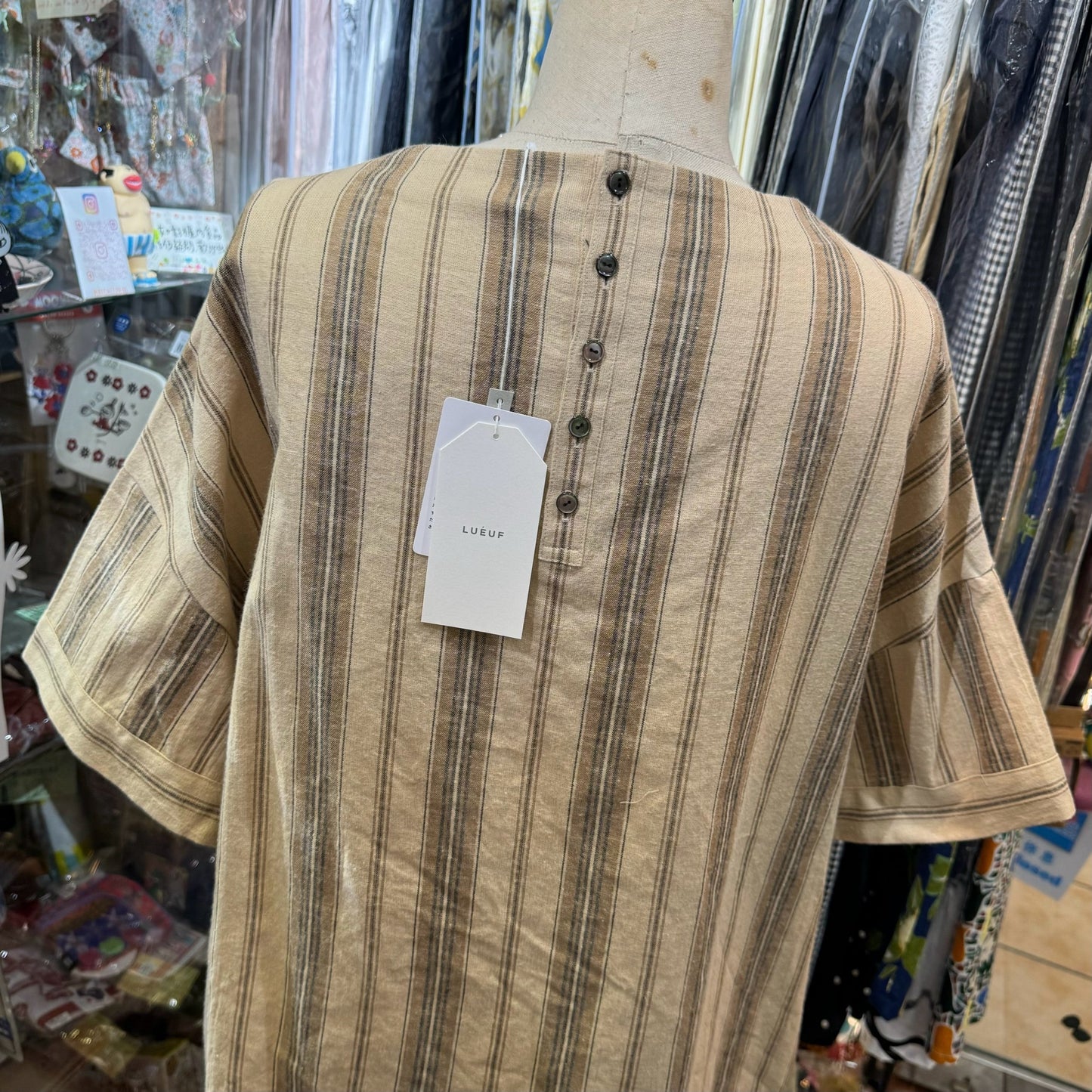 EXTRA20- Lueuf Stripe Top, 2 Colors, made in Japan