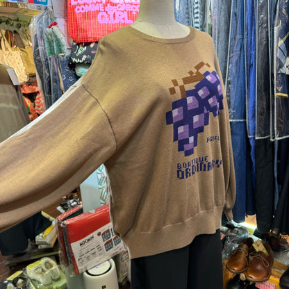 EXTRA30- Boutique Ordinary Grape Brown Knit Pullover