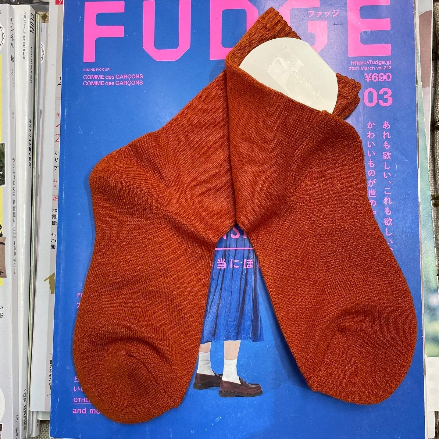 $99 only- Meri ja kuu Orange Socks, made in Japan