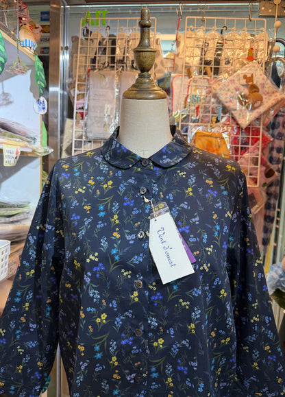 Vent d ouest X Liberty London Navy Floral Shirt, made in Japan
