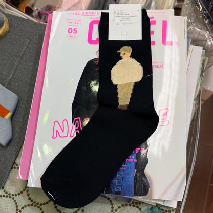 French Bull Girl and Boy Socks, 2 Colors, made in Japan