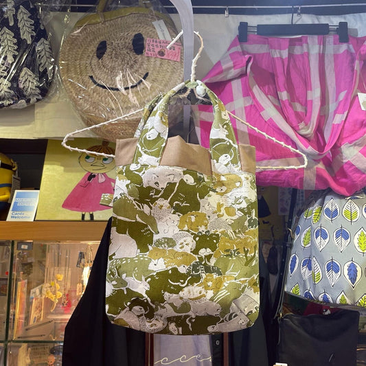 Handmade Animals Prints Small Bag, fabric from Japan