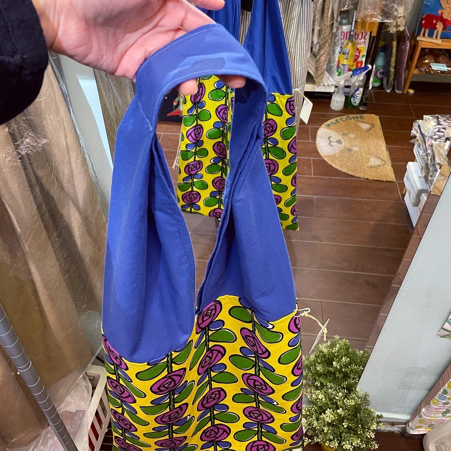 Handmade Floral Tote Bag, Fabric from Japan