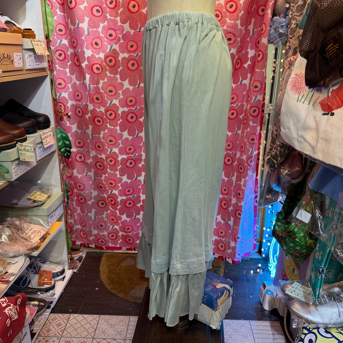 EXTRA30- SO Mint Wide-leg Pants Palazzo, made in Japan