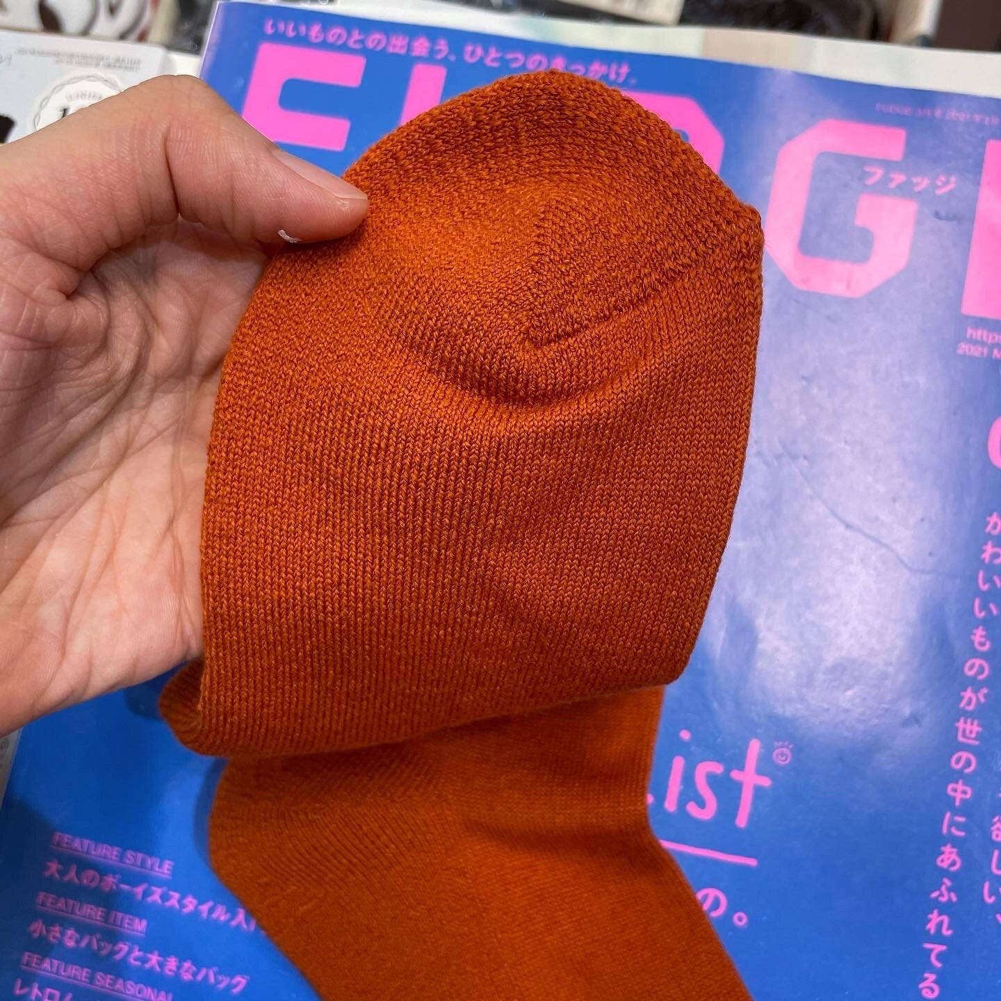 $99 only- Meri ja kuu Orange Socks, made in Japan