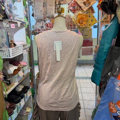 Ichi Cotton-blend Vest Tank Top, 3 Colors, made in Japan