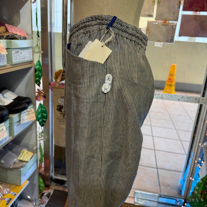 VM Linen Slim Cut Striped Pants, size 3, made in Japan