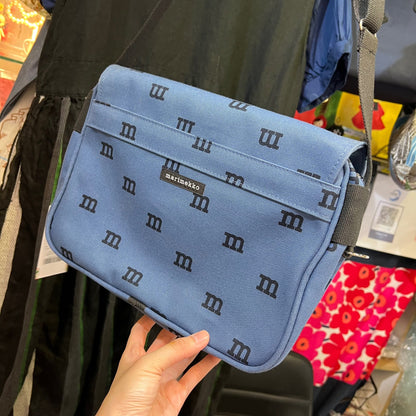 Sale- Marimekko Navy Logomania Shoulder Bag, made in Estonia