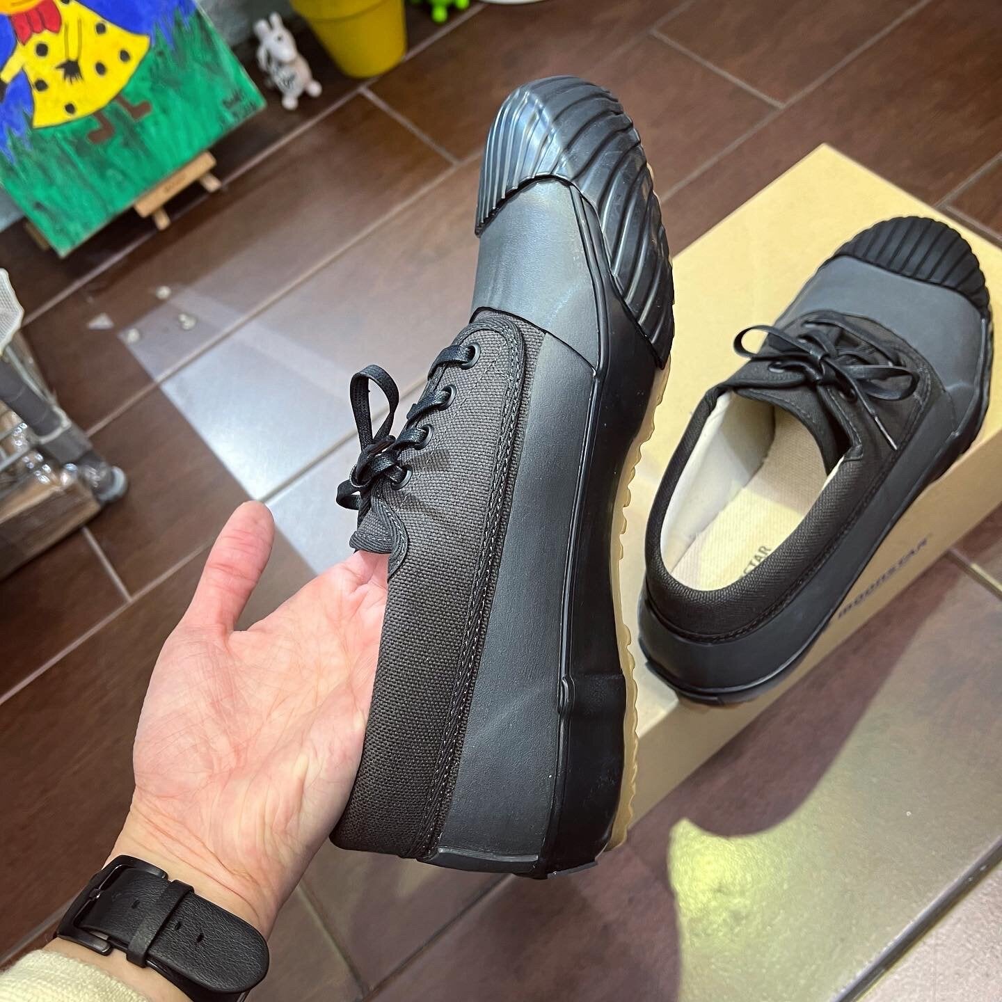 Sale- Moonstar Mudguard Low-cut Rubber x Canvas Shoes, 2 Colors,  made in Japan