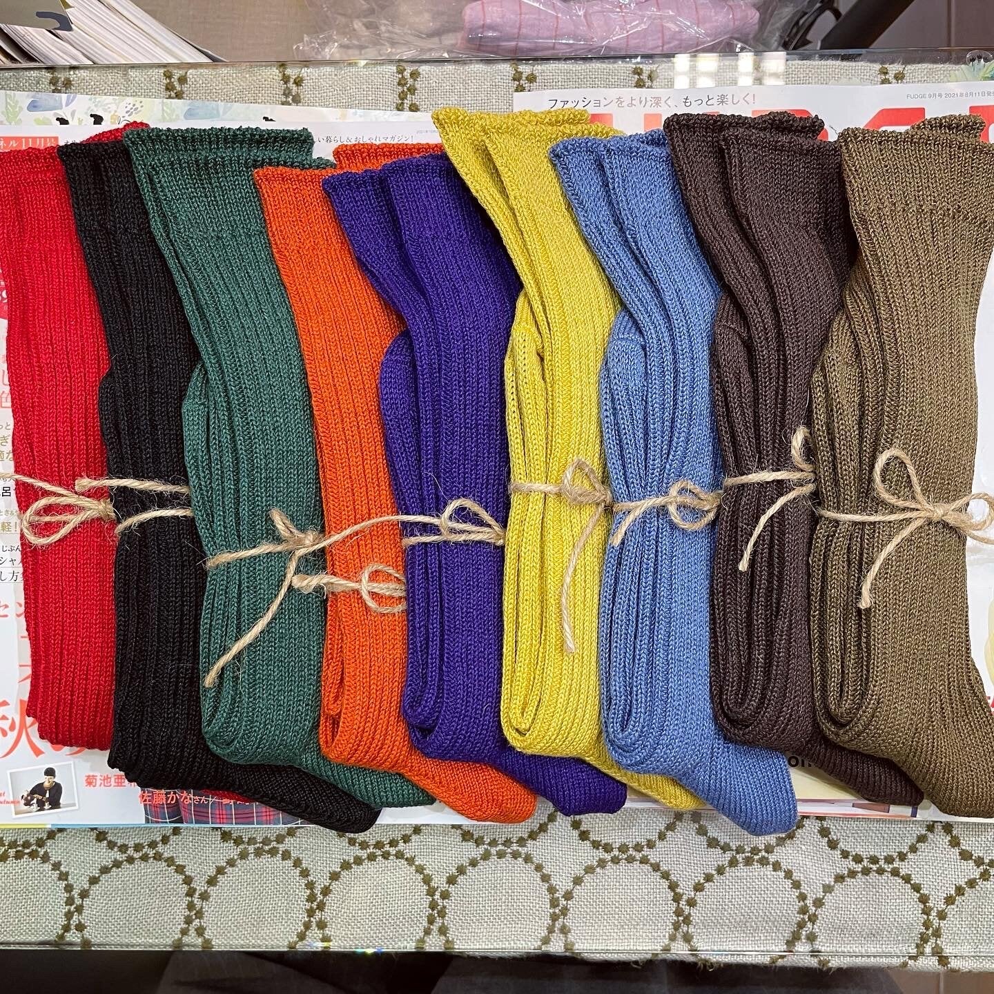 Ichi~ Loiter Long Linen Socks, 10 Colors, made in Japan