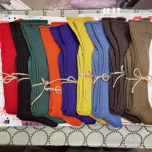 Ichi~ Loiter Long Linen Socks, 10 Colors, made in Japan