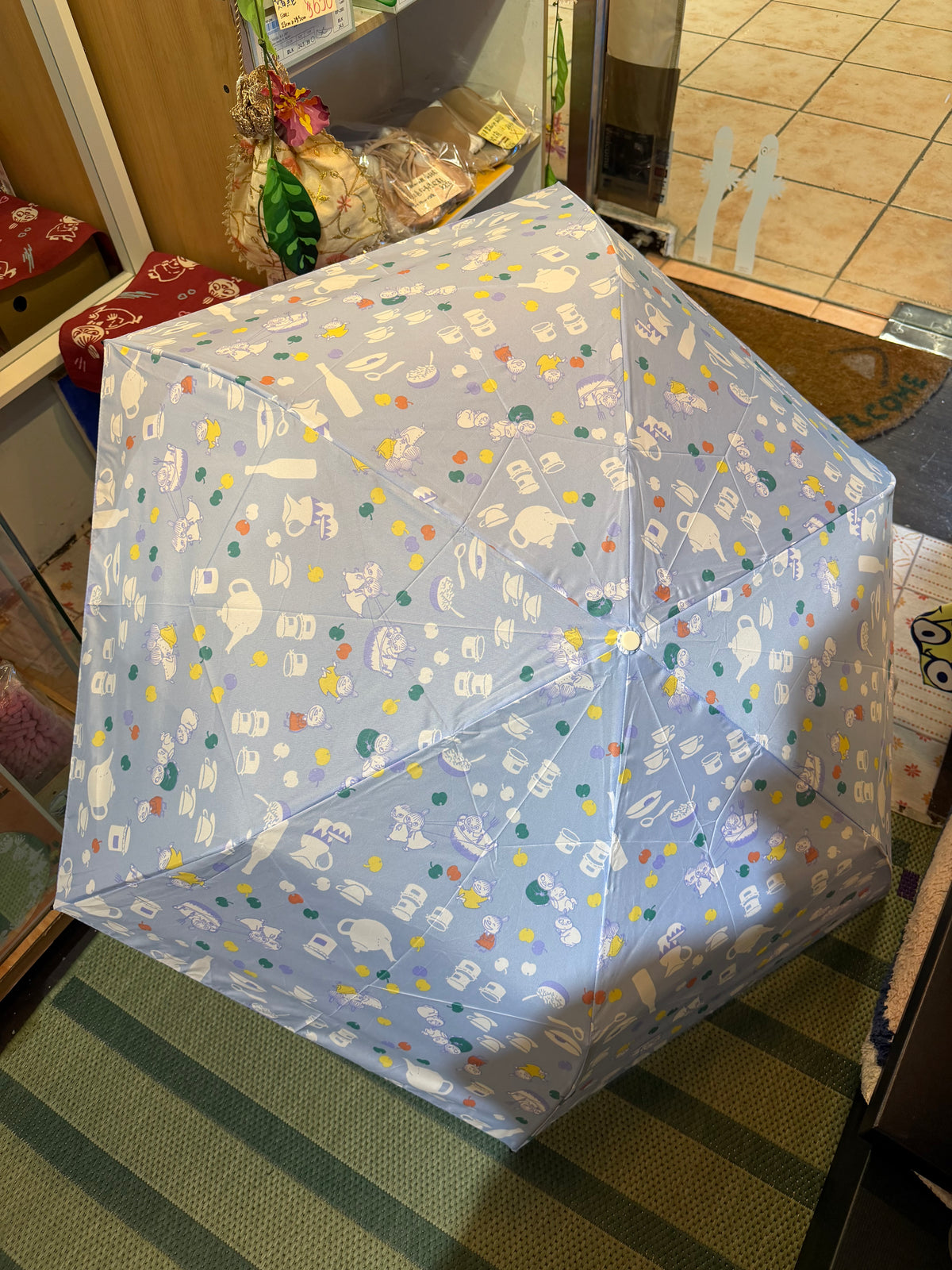 Ogawa Little My Light Blue Rain/Sun Folding Umbrella, 90% UV Cut
