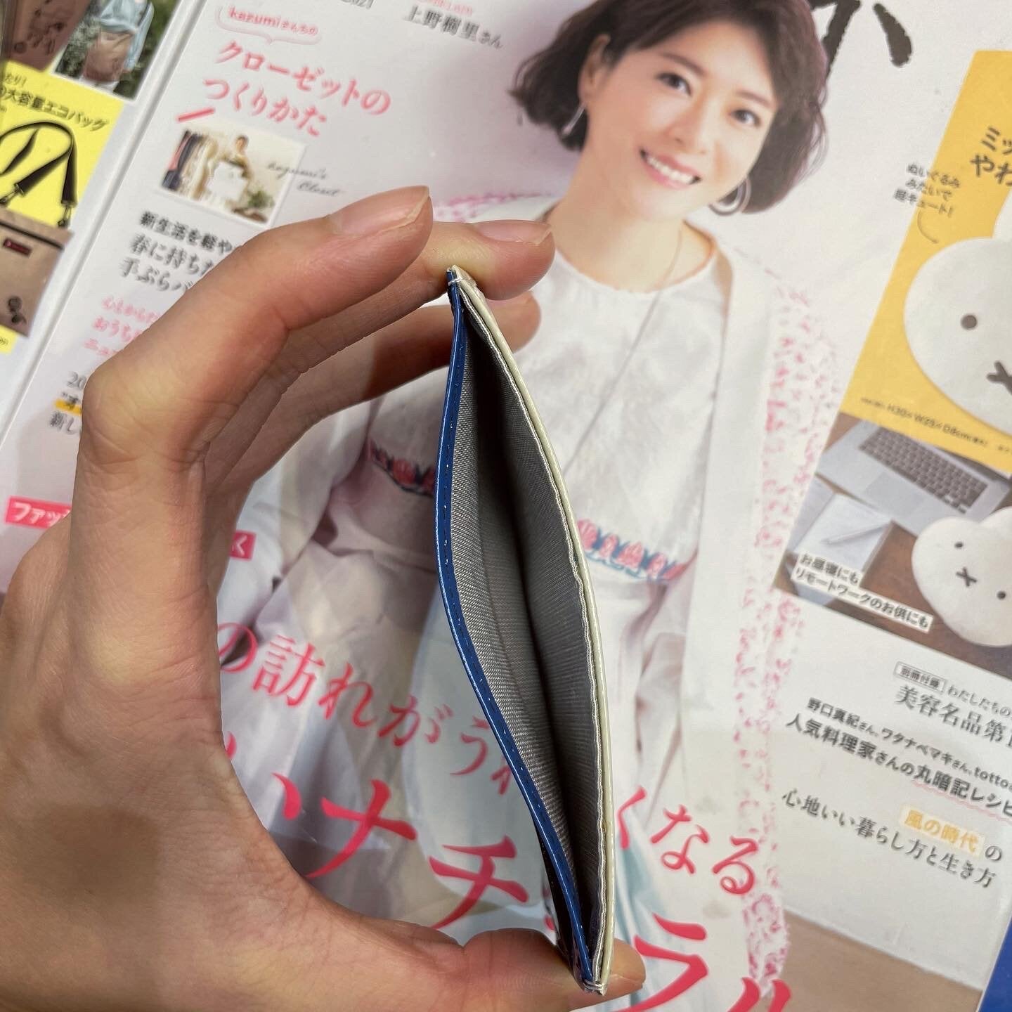 Sale- Tsumori Chisato Leather Card Holder with Box, made in Japan