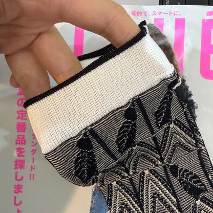 Antipast Leaf Bird Black Socks, made in Japan