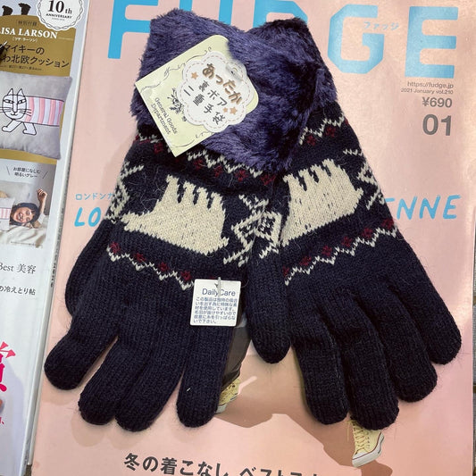Sales- Stream Bear Navy Gloves, made in Taiwan