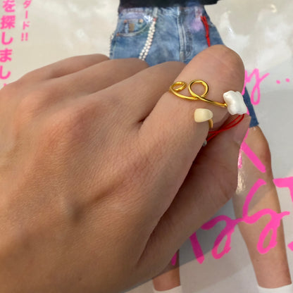 Latelier du savon Freshwater Pearl Brass Ring, made in Japan