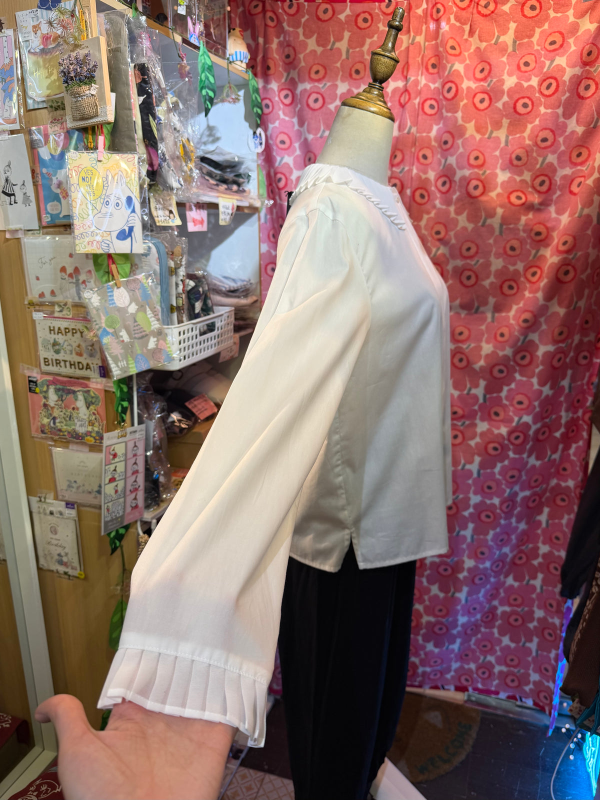 Mizuiro Ind Frill Collar Shirt, 2 Colors, made in Japan
