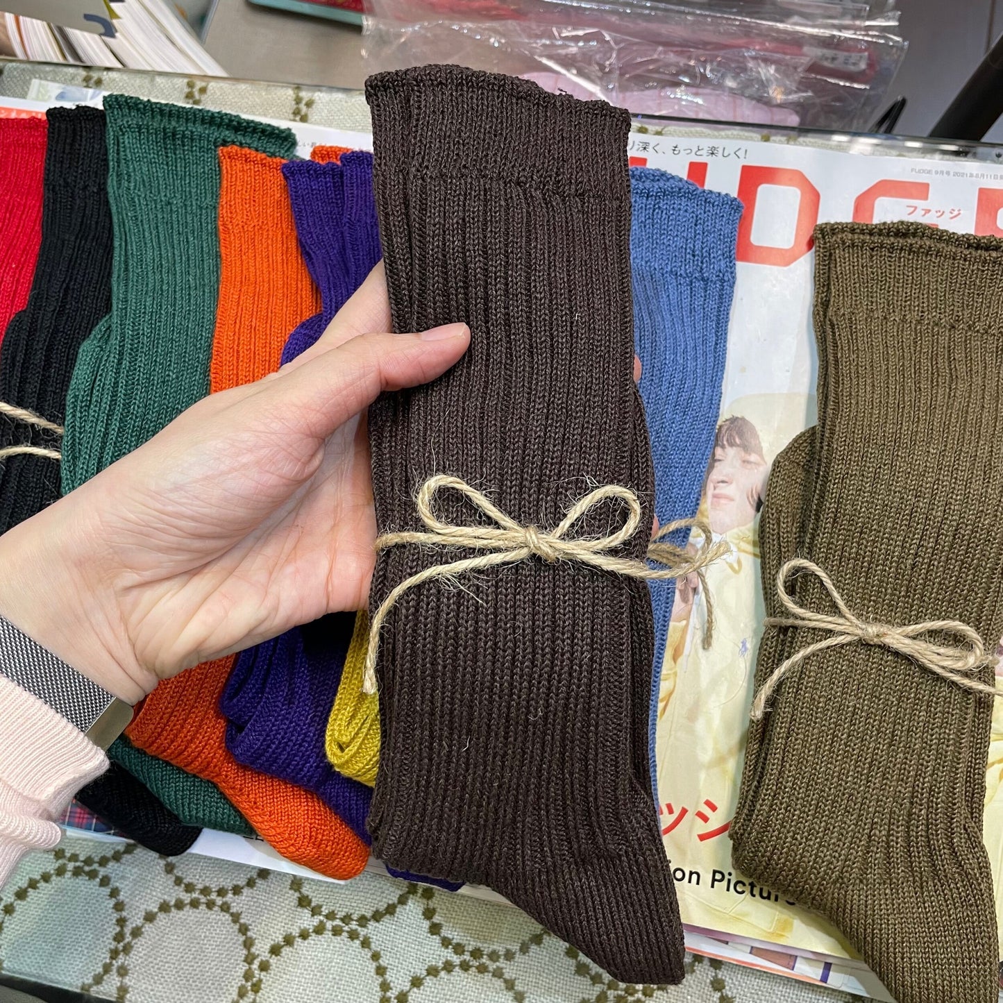 Ichi~ Loiter Long Linen Socks, 10 Colors, made in Japan