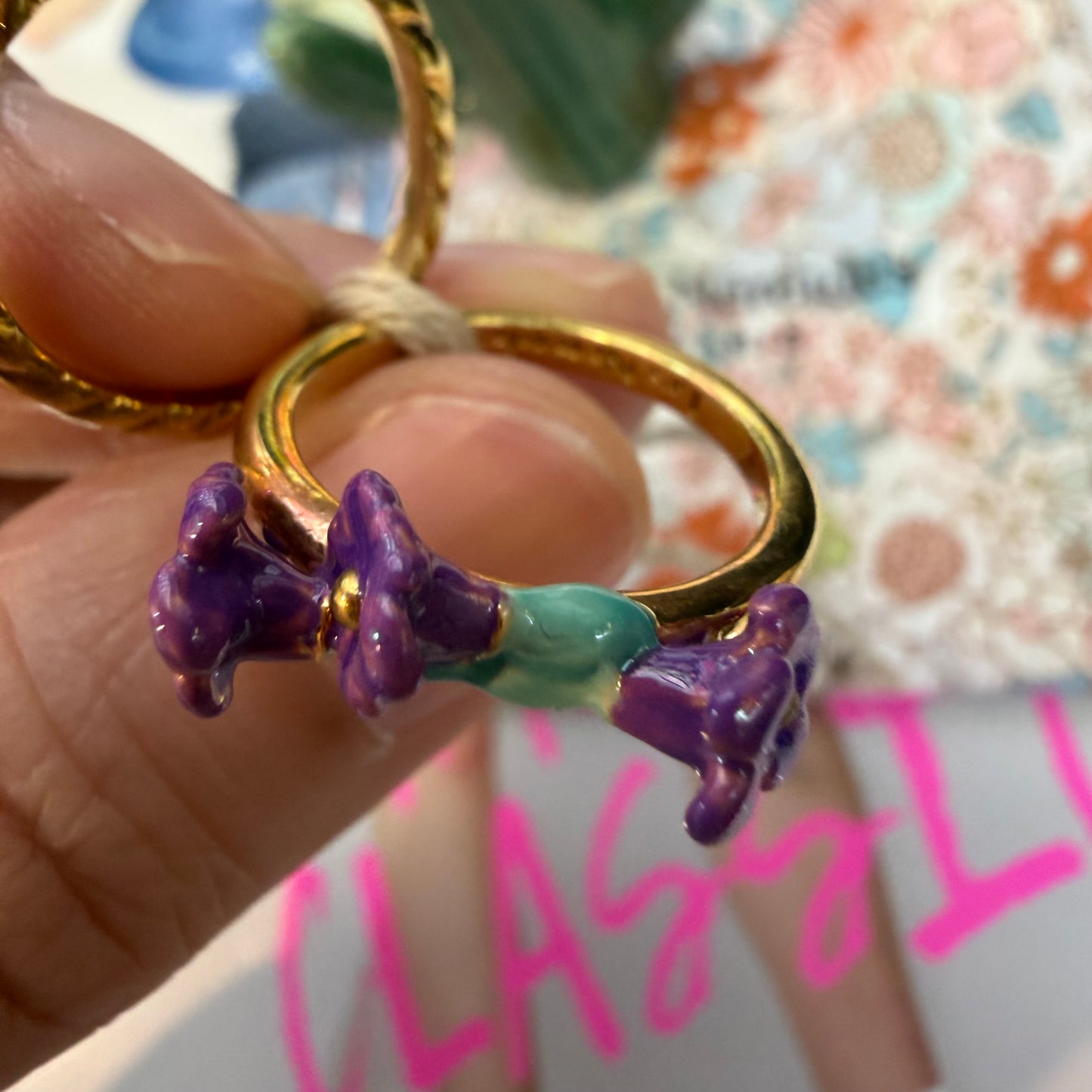 Les Néréides Paris Morning glory Ring, size 13, imported from the UK