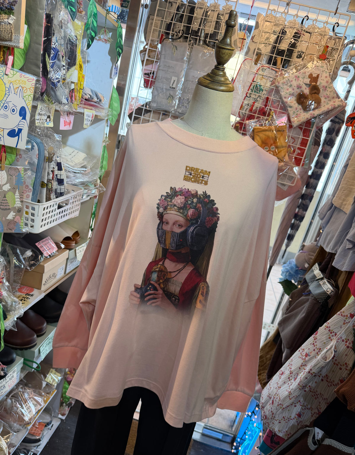 Bedsidedrama 20Night of Dreams Pink T-shirt, size 2, made in Japan