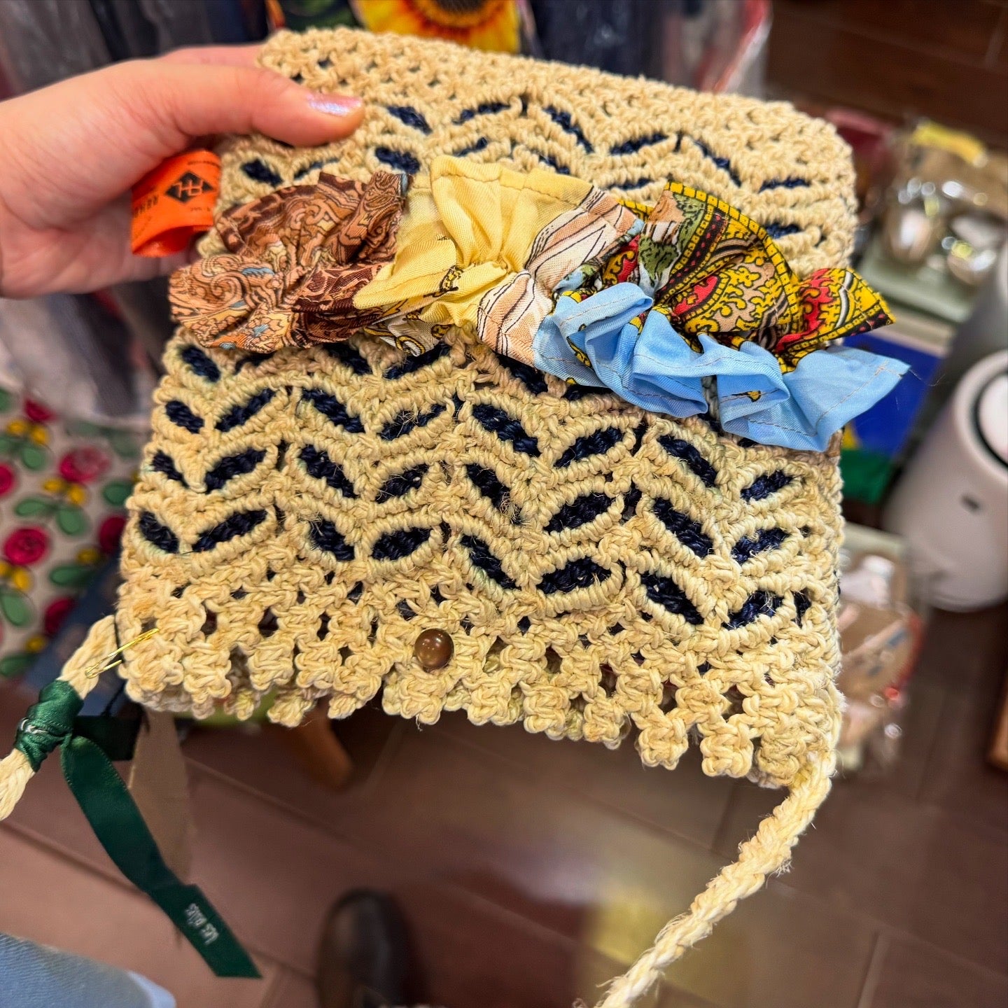 Rehersall Straw Shoulder Bag, made in Japan