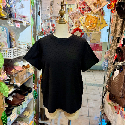 Latelier du Savon Black Polka T-shirt, made in Japan