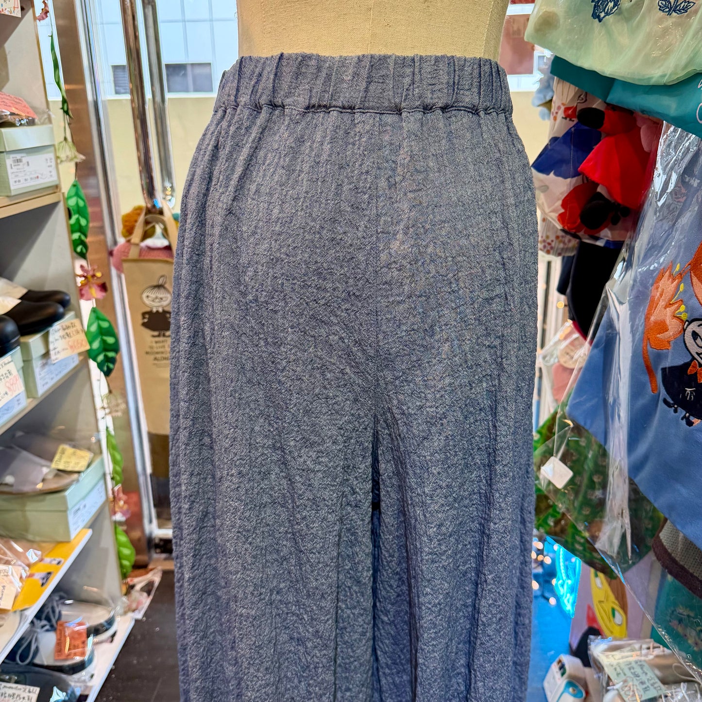 Nachukara Cotton-blend Wide-leg Pants, 2 Colors, made in Japan