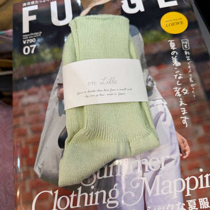 en lille Linen Socks, 4 Colors, made in Japan
