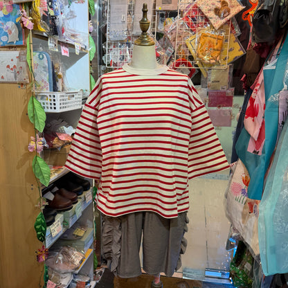Days Striped T-shirt, 3 Colors, made in Japan