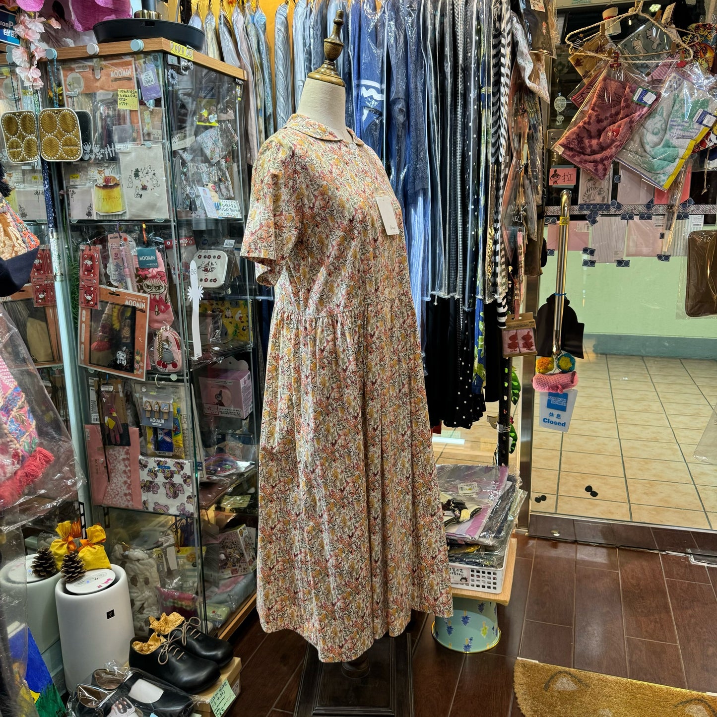 Sale- Crespi Floral Dress, made in Japan