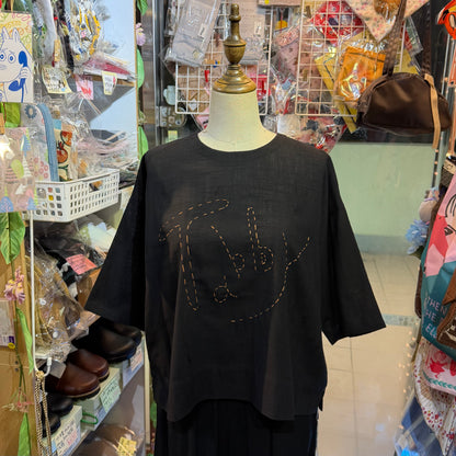 Sale- Laiterie Tabby Embroidered Blouse, 2 Colors