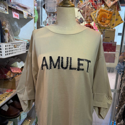 Munich AMULET Embroidery Beige Blouse, made in Japan