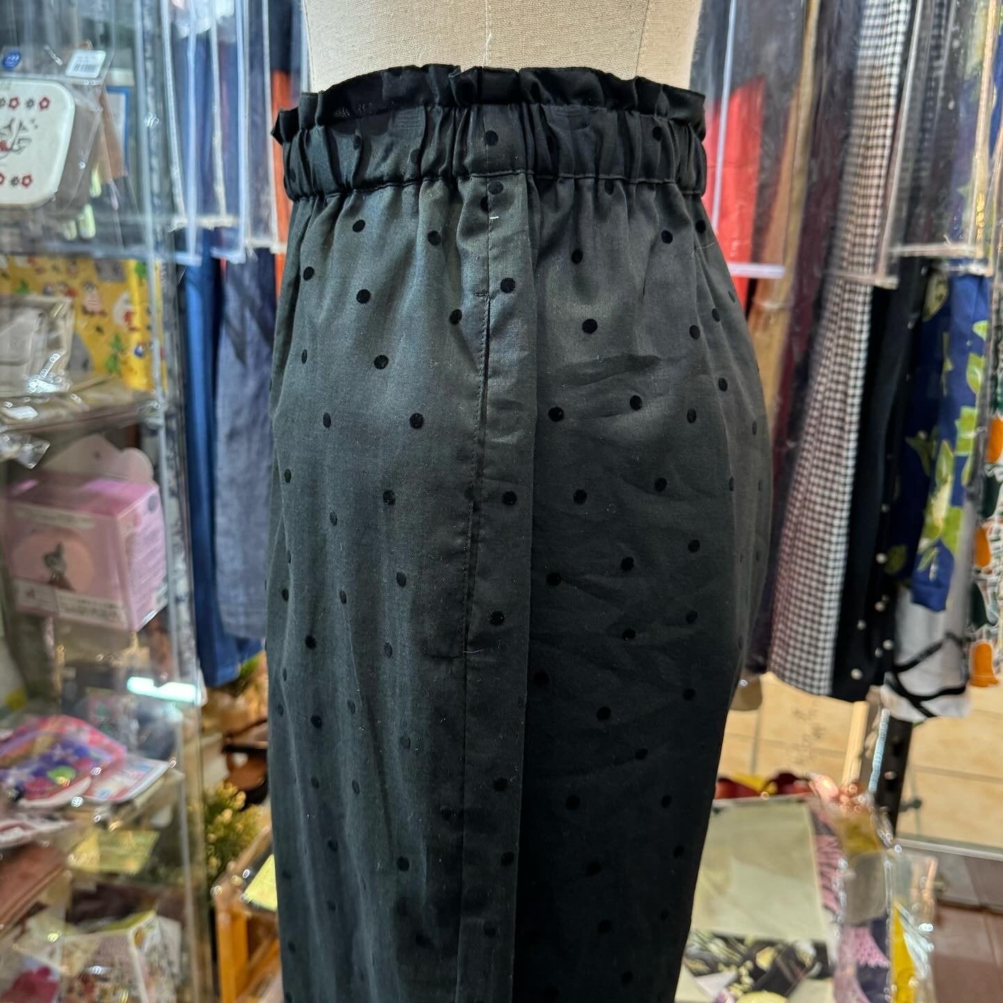 Sale- Ynir Polka Black Pants, made in Japan