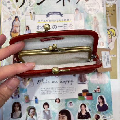 Sale- Kanmi Leather Red Wallet, made in Japan