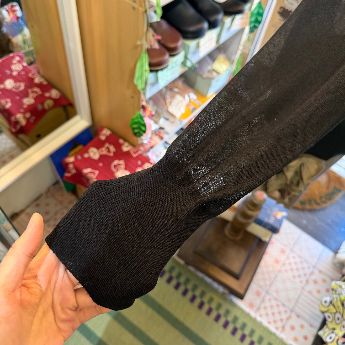 Ichi Black Sheer Cardigan