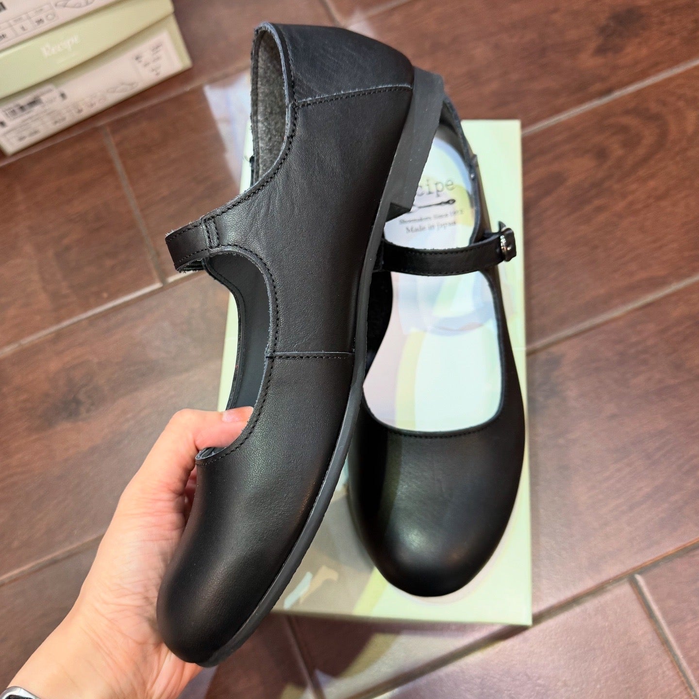 Recipe Mary Jane Leather Shoes, 3 Colors, made in Japan