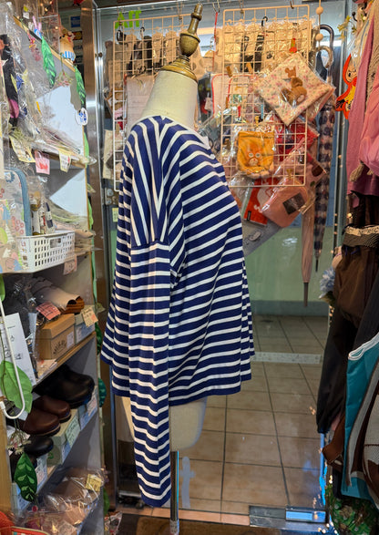 Diaries Striped 2 Way T-shirt, Cardigan, 2 Colors, made in Japan
