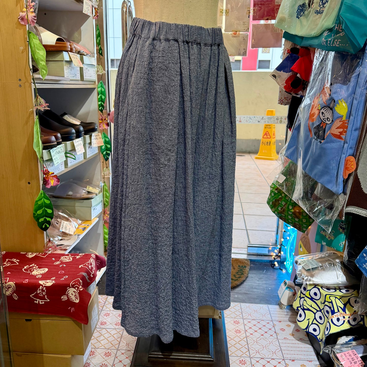 Nachukara Cotton-blend Wide-leg Pants, 2 Colors, made in Japan