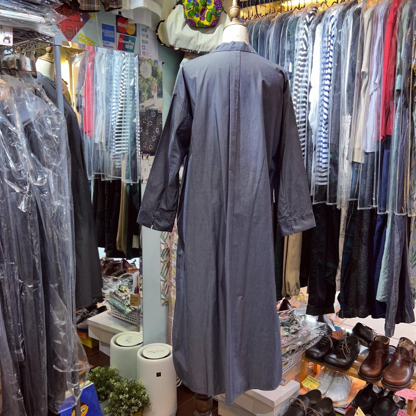 EXTRA20- Nouvelles du paradis Charcoal Dress, made in Japan