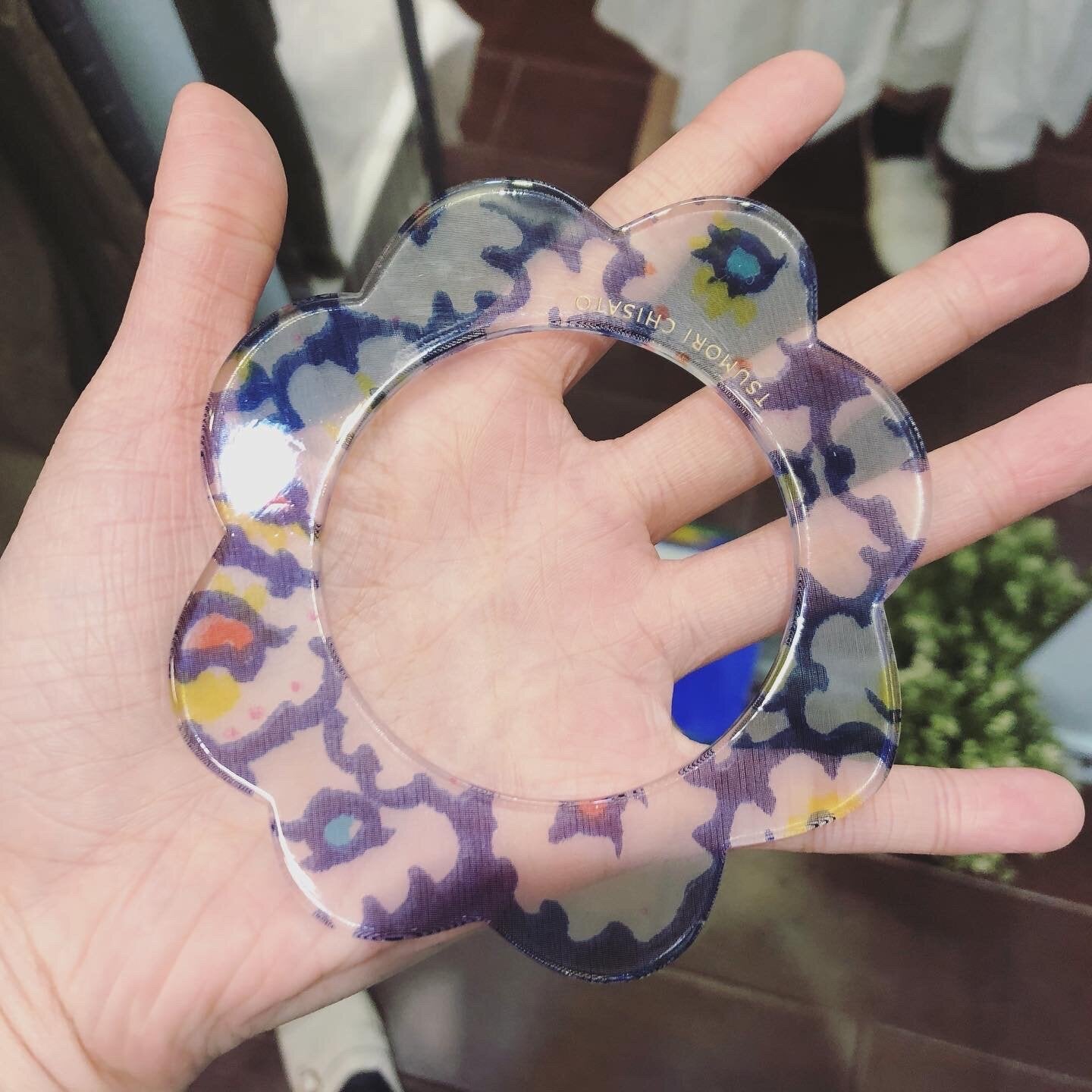 $99 only- Tsumori Chisato Floral Bracelets, Yellow and Blue, made in Japan