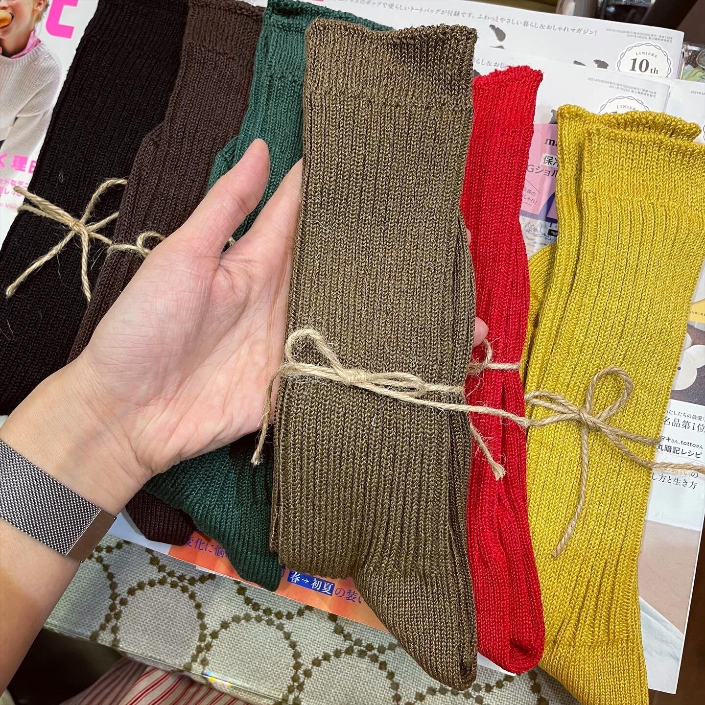 Ichi~ Loiter Long Linen Socks, 10 Colors, made in Japan