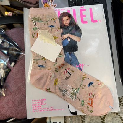 Antipast Summer Beach Pink Socks, made in Japan
