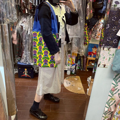 Handmade Floral Tote Bag, Fabric from Japan