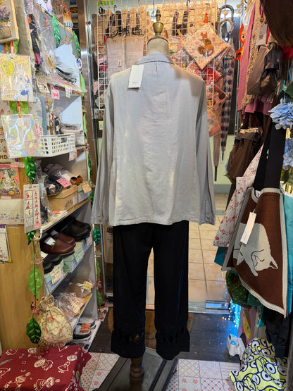 Sale- Sun Valley Tukuroi Embroidery Grey Shirt