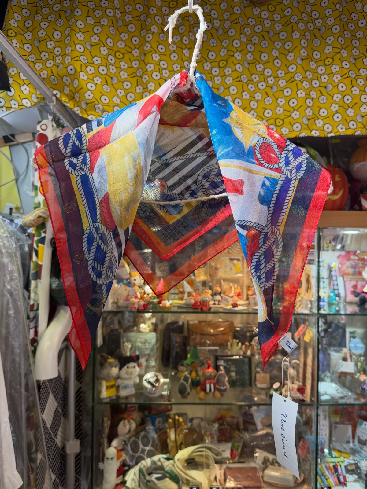 Vent d Ouest Print Square Scarf, made in Italy