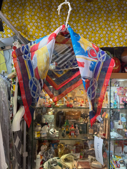 Vent d Ouest Print Square Scarf, made in Italy