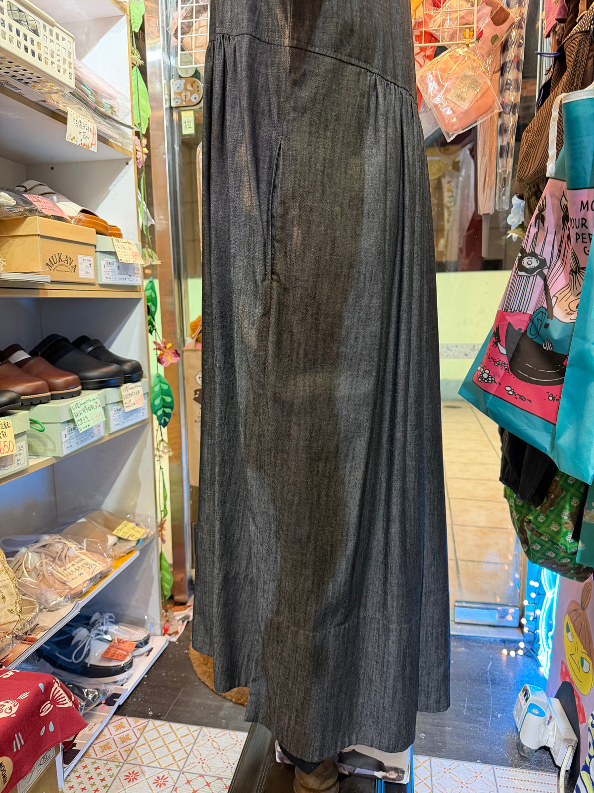 Denier 6oz Black Denim Dress, made in Japan